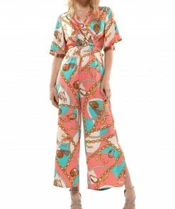 Why Dress JUMPSUITS Scarf Printed Jumpsuit