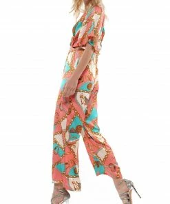 Why Dress JUMPSUITS Scarf Printed Jumpsuit