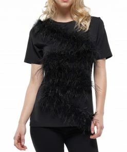 Why Dress TOPS Ostrich Feather T-shirt 13 Why Dress TOPS Ostrich Feather T-shirt