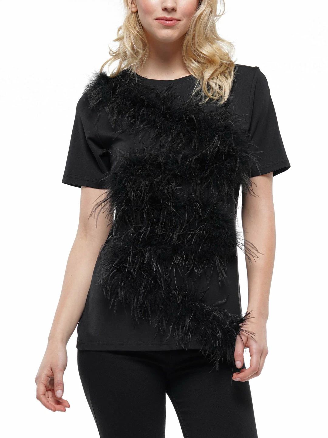 Why Dress TOPS Ostrich Feather T-shirt 7 Why Dress TOPS Ostrich Feather T-shirt