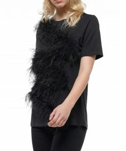 Why Dress TOPS Ostrich Feather T-shirt 14 Why Dress TOPS Ostrich Feather T-shirt