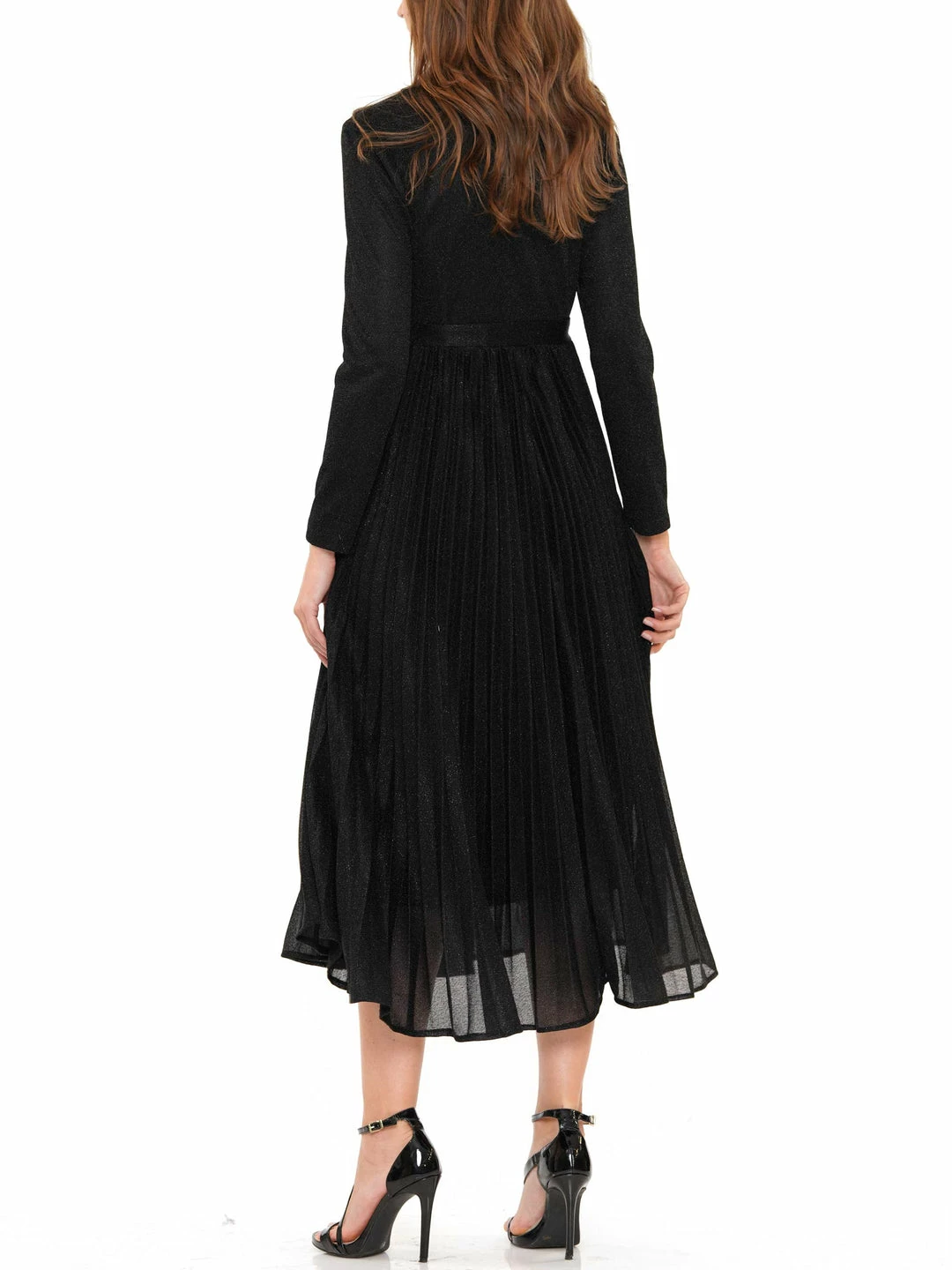 Why Dress Metallic Fabric Pleated Dress DRESSES 9 Why Dress Metallic Fabric Pleated Dress DRESSES