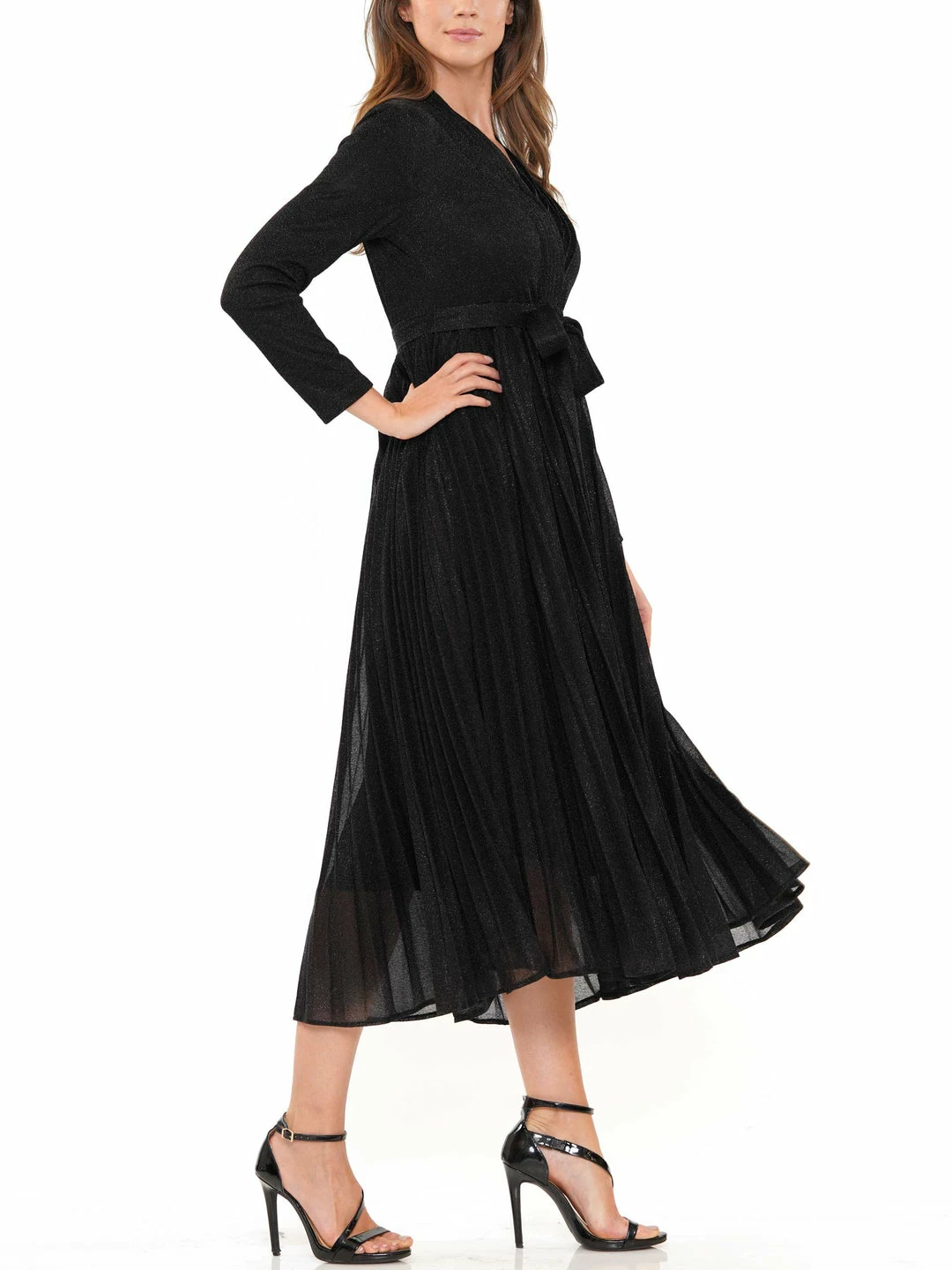 Why Dress Metallic Fabric Pleated Dress DRESSES 15 Why Dress Metallic Fabric Pleated Dress DRESSES