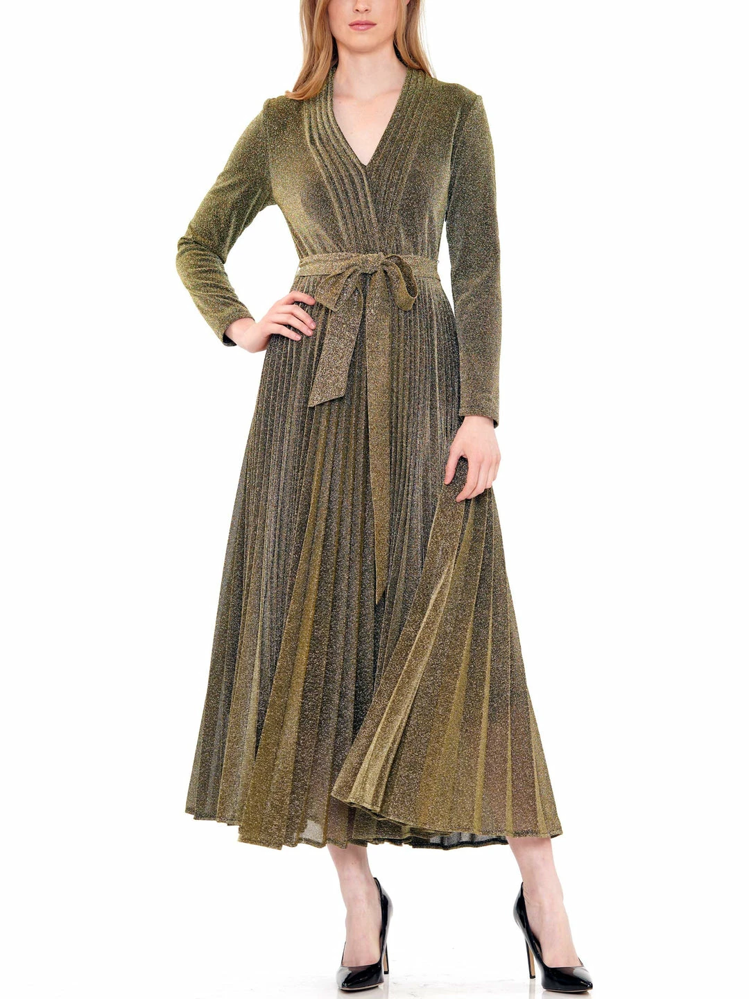 Why Dress Metallic Fabric Pleated Dress DRESSES 6 Why Dress Metallic Fabric Pleated Dress DRESSES