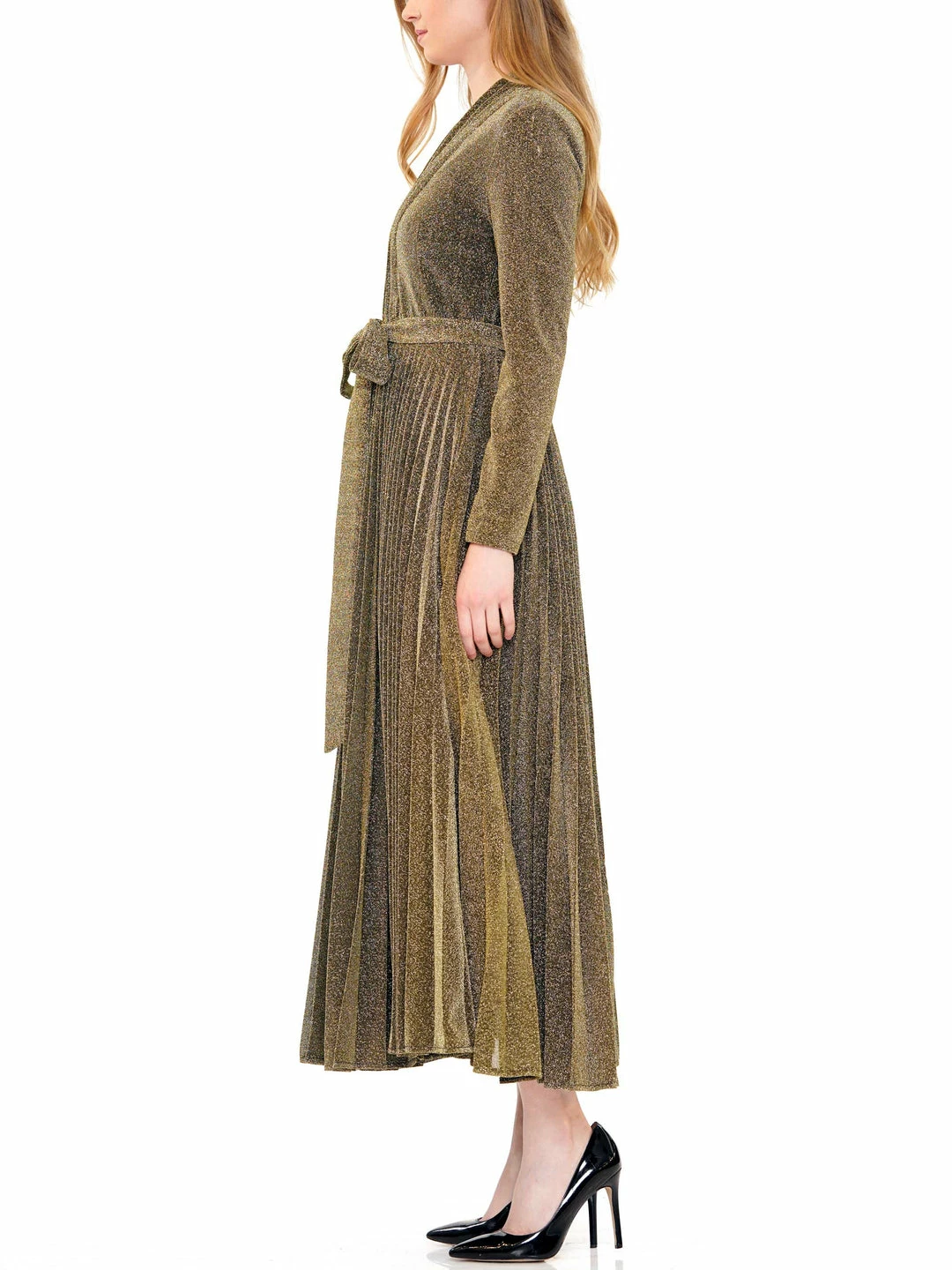Why Dress Metallic Fabric Pleated Dress DRESSES 7 Why Dress Metallic Fabric Pleated Dress DRESSES
