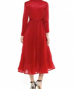 Why Dress Metallic Fabric Pleated Dress DRESSES 19 Why Dress Metallic Fabric Pleated Dress DRESSES