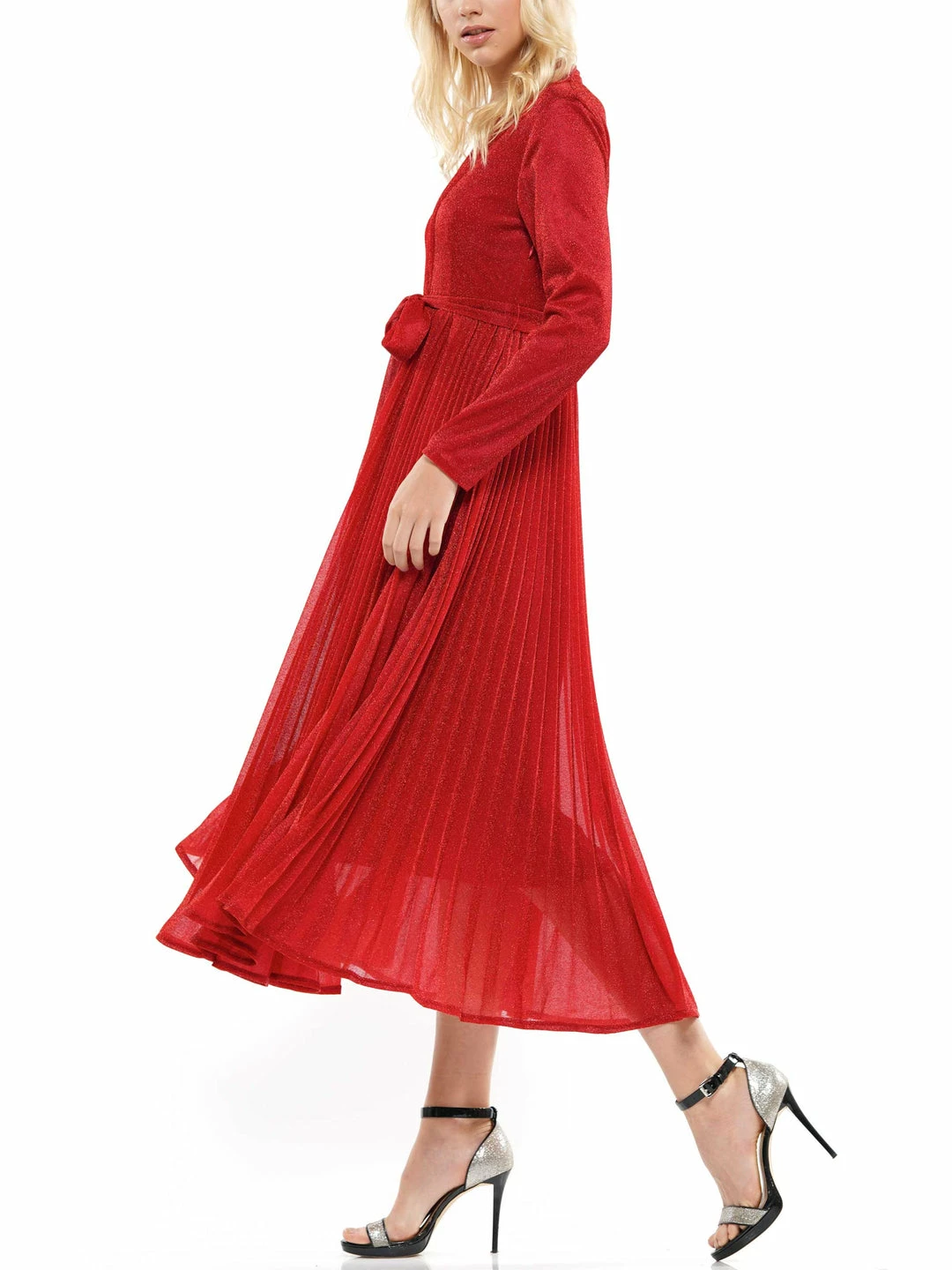 Why Dress Metallic Fabric Pleated Dress DRESSES 4 Why Dress Metallic Fabric Pleated Dress DRESSES