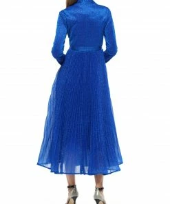 Why Dress Metallic Fabric Pleated Dress DRESSES 30 Why Dress Metallic Fabric Pleated Dress DRESSES