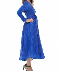 Why Dress Metallic Fabric Pleated Dress DRESSES 27 Why Dress Metallic Fabric Pleated Dress DRESSES