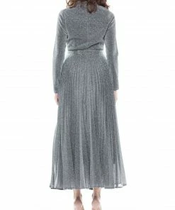 Why Dress Metallic Fabric Pleated Dress DRESSES 25 Why Dress Metallic Fabric Pleated Dress DRESSES