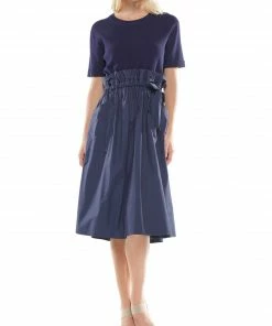 Why Dress Mixed Media Knit And Woven Dress 17 Why Dress Mixed Media Knit And Woven Dress