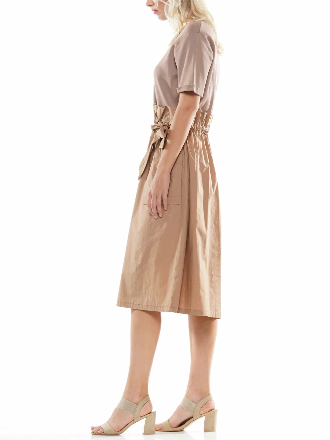 Why Dress Mixed Media Knit And Woven Dress 4 Why Dress Mixed Media Knit And Woven Dress