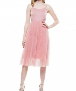 Why Dress Mesh Midi Dress DRESSES