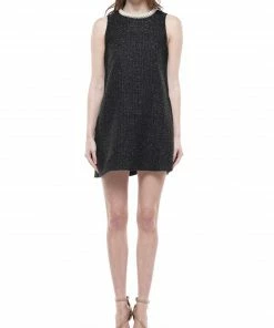 Why Dress DRESSES Tweed Dress With Pearl Collar