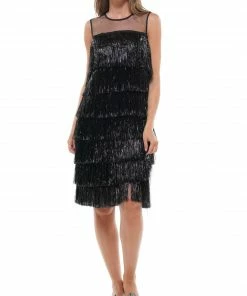 Why Dress Fringe Mesh Dress