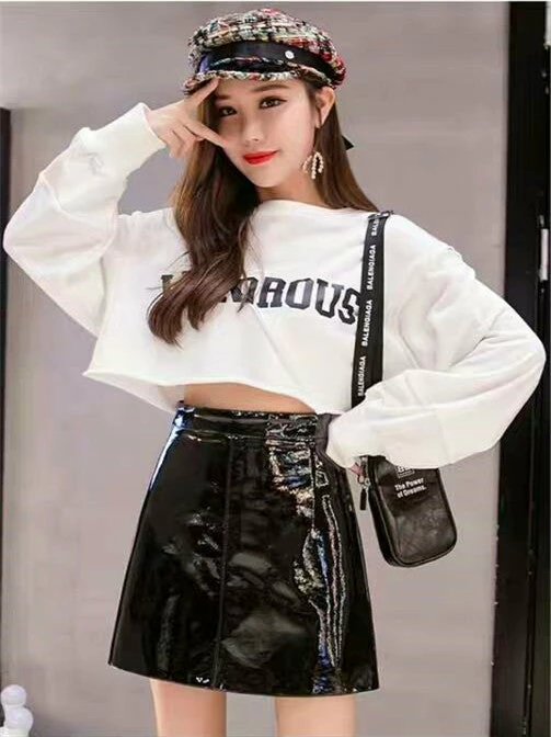 Why Dress BRIGHT LEATHER A-LINE SCUBA MINI SKIRT SKIRTS 3 Why Dress BRIGHT LEATHER A-LINE SCUBA MINI SKIRT SKIRTS