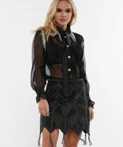 Why Dress HEATSTONES FRINGE SKIRT
