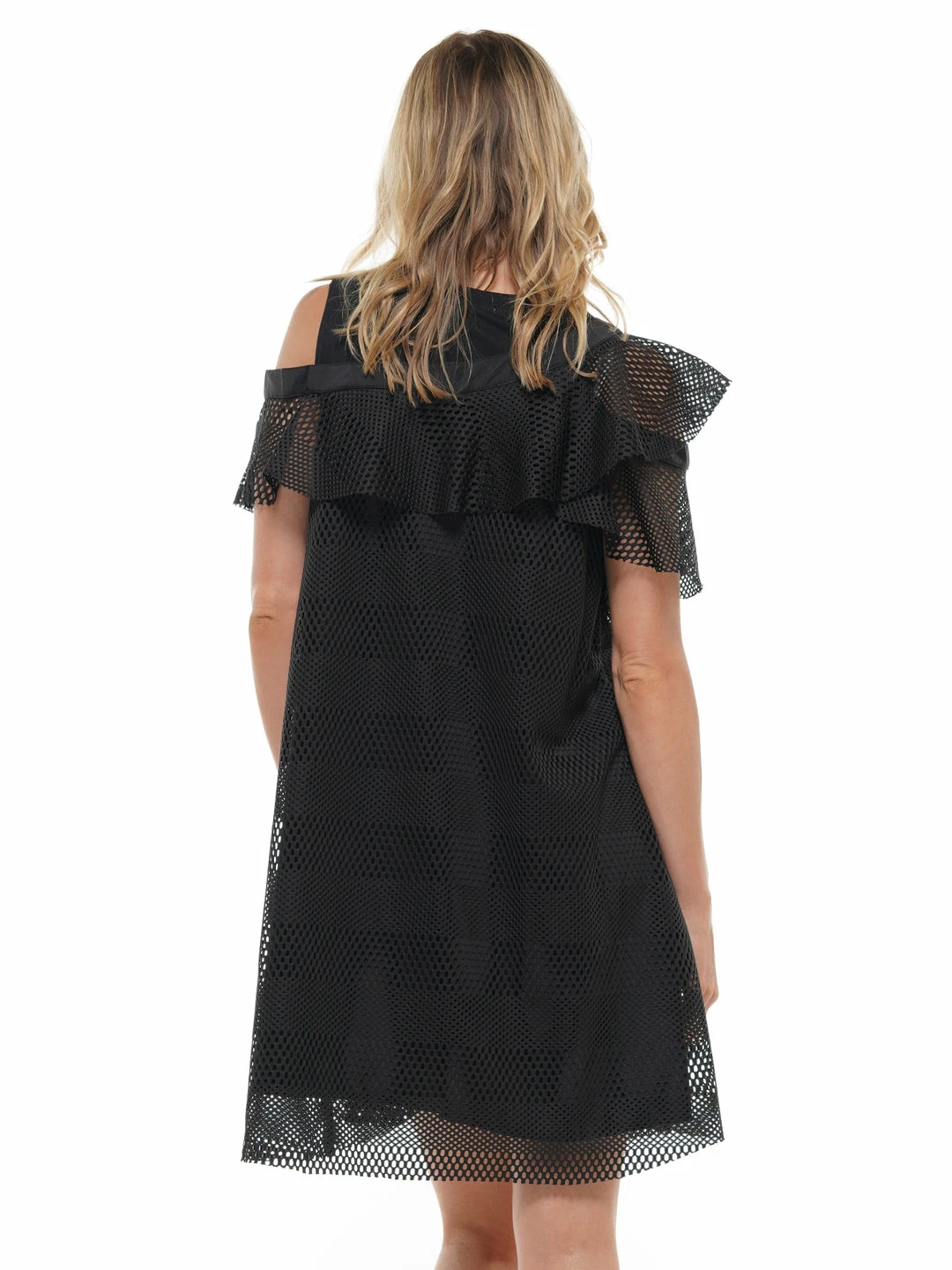 Why Dress DRESSES LACE CUTOUT SHOULDER MESH DRESS 4 Why Dress DRESSES LACE CUTOUT SHOULDER MESH DRESS