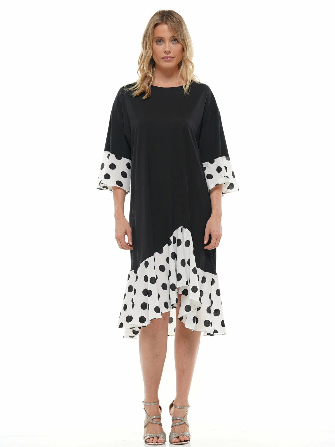 Why Dress CHIFFON SPLICE FLOUNCE SKIRT DRESS 3 Why Dress CHIFFON SPLICE FLOUNCE SKIRT DRESS