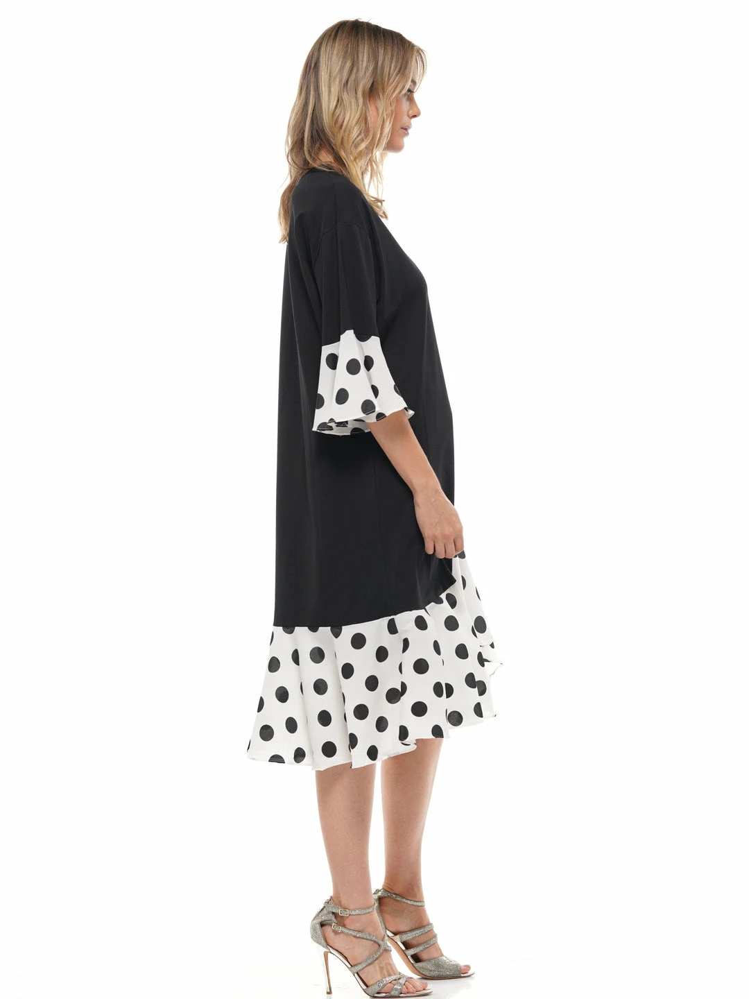 Why Dress CHIFFON SPLICE FLOUNCE SKIRT DRESS 4 Why Dress CHIFFON SPLICE FLOUNCE SKIRT DRESS
