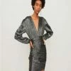 Why Dress DRESSES STRIPED METALLIC KNITTED MINI DRESS 1 Why Dress DRESSES STRIPED METALLIC KNITTED MINI DRESS