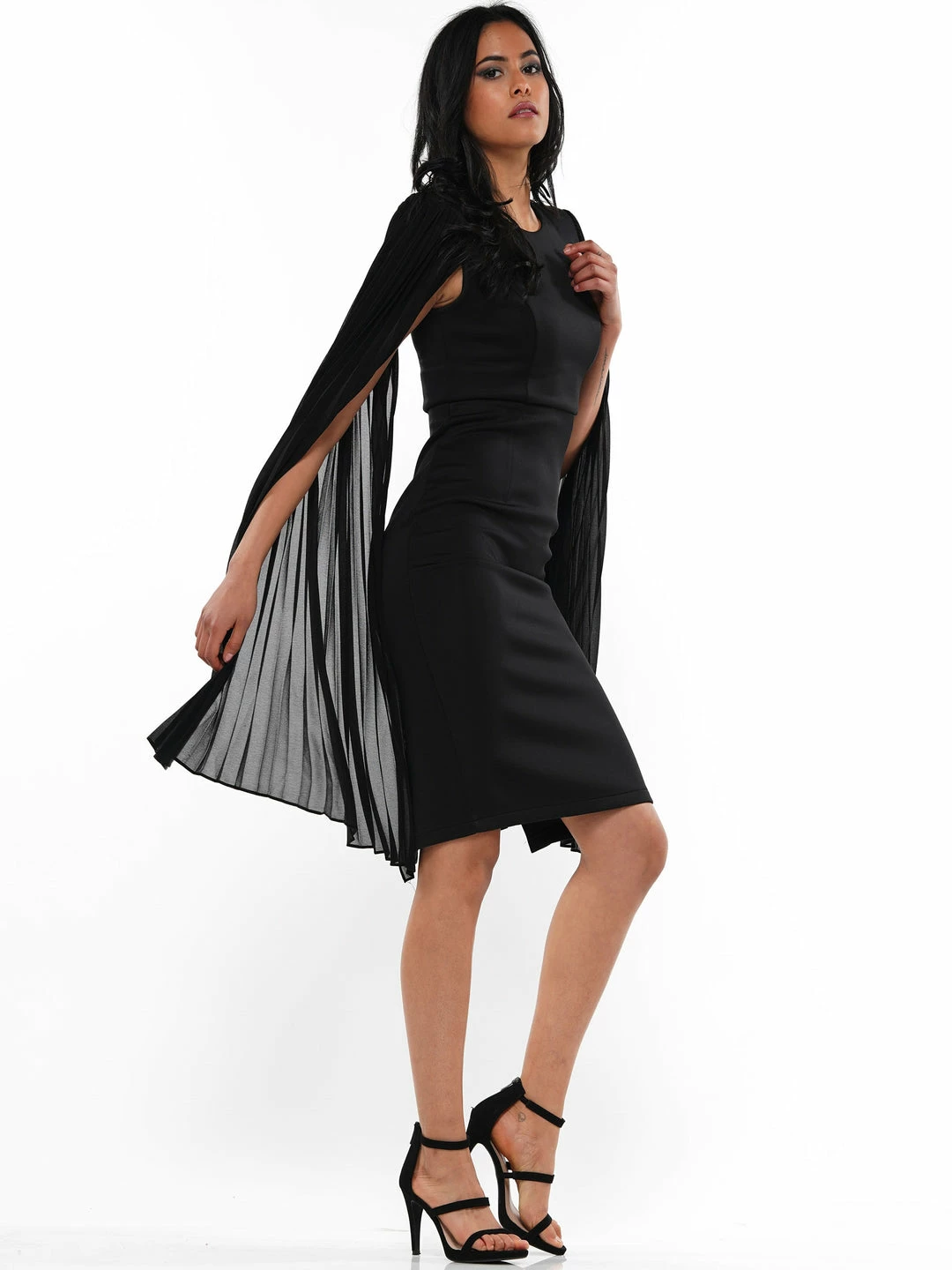 Why Dress PLEATED SLEEVE MIDI DRESS DRESSES 4 Why Dress PLEATED SLEEVE MIDI DRESS DRESSES