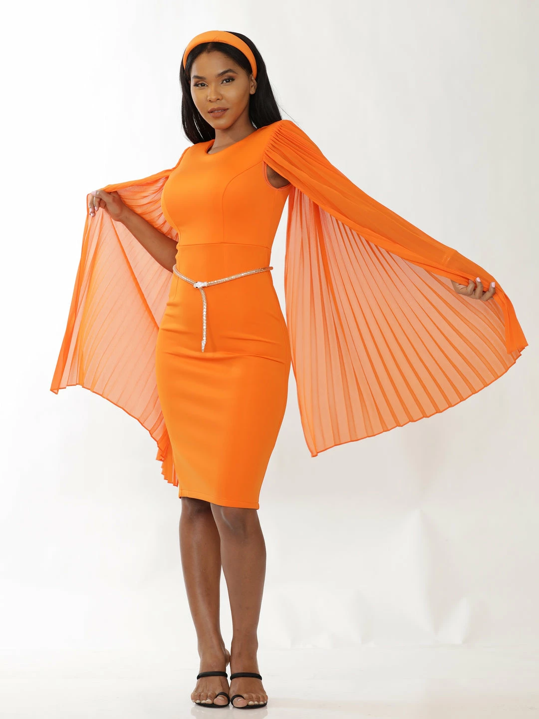 Why Dress PLEATED SLEEVE MIDI DRESS DRESSES 8 Why Dress PLEATED SLEEVE MIDI DRESS DRESSES