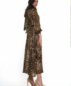 Why Dress LEOPARD BELTED PLEATS MINI DRESS 8 Why Dress LEOPARD BELTED PLEATS MINI DRESS