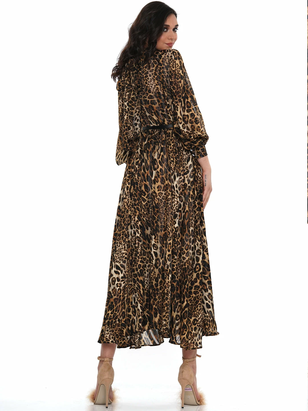 Why Dress LEOPARD BELTED PLEATS MINI DRESS 5 Why Dress LEOPARD BELTED PLEATS MINI DRESS