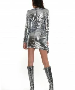 Why Dress SEXY SEQUIN DEEP V MINI DRESS