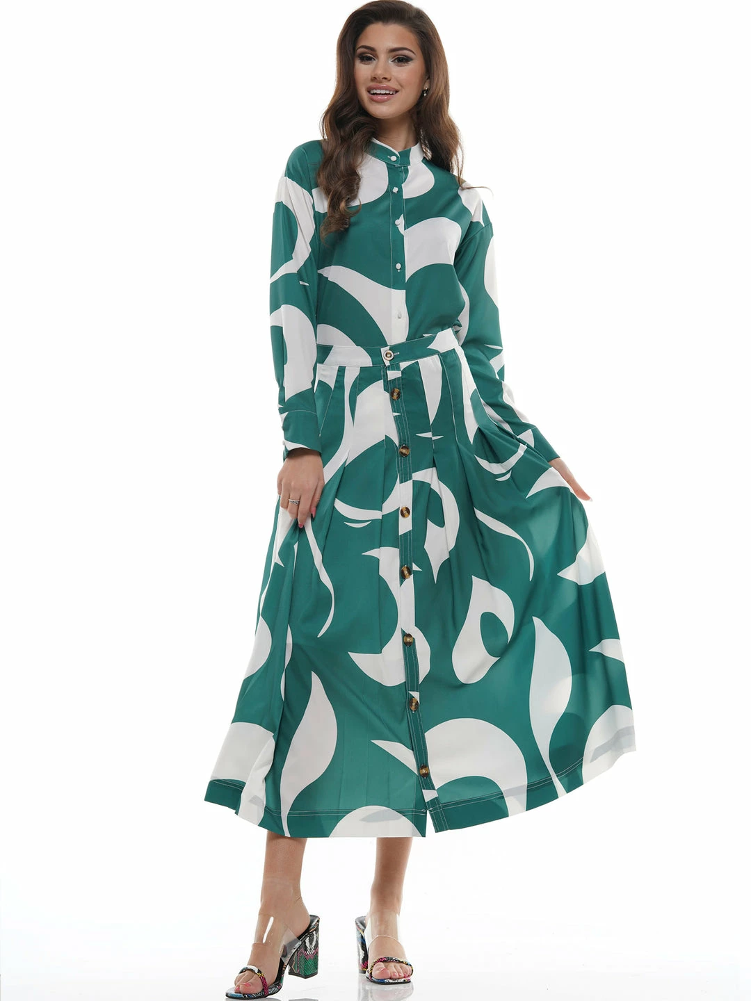Why Dress DRESSES PRINT BUTTON DOWN MIDI DRESS 3 Why Dress DRESSES PRINT BUTTON DOWN MIDI DRESS