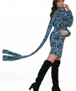 Why Dress TIDAL WAVE LONG SLEEVE MINI DRESS