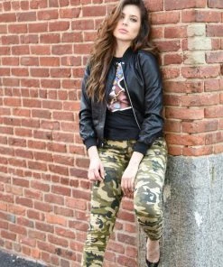 Why Dress THE BACK EMBROIDERY FAUX LEATHER BASEBALL JACKET OUTERWEAR