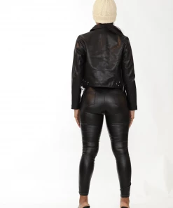 Why Dress LEATHER ASYMMETRICAL ZIPPED BIKER BOMER JACKET OUTERWEAR 33 Why Dress LEATHER ASYMMETRICAL ZIPPED BIKER BOMER JACKET OUTERWEAR