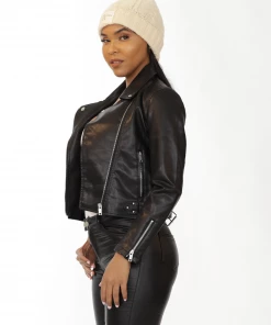 Why Dress LEATHER ASYMMETRICAL ZIPPED BIKER BOMER JACKET OUTERWEAR 38 Why Dress LEATHER ASYMMETRICAL ZIPPED BIKER BOMER JACKET OUTERWEAR