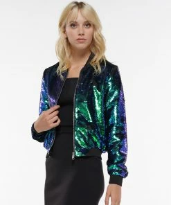 Why Dress SEQUIN SPARKLY ZIPPER JACKET