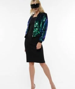 Why Dress SEQUIN SPARKLY ZIPPER JACKET