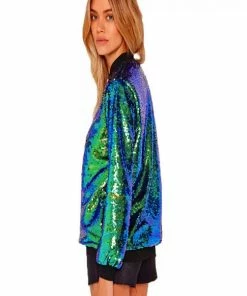 Why Dress SEQUIN SPARKLY ZIPPER JACKET