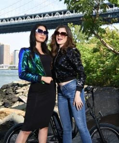 Why Dress SEQUIN SPARKLY ZIPPER JACKET