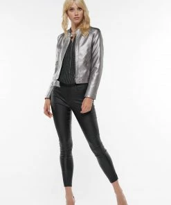 Why Dress LEATHER PU BUTTON DETAIL ZIPPER JACKET 11 Why Dress LEATHER PU BUTTON DETAIL ZIPPER JACKET