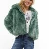 Why Dress FAUX FUR CROP JACKET
