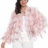 Why Dress SEQUIN FURRY FRINGE DETAIL JACKET 1 Why Dress SEQUIN FURRY FRINGE DETAIL JACKET