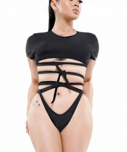 Why Dress HIGH CUT WRAP BIKINI SWIMSUITS