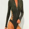 Why Dress MESH STRIPE LONG SLEEVE METALLIC JUMPSUITS