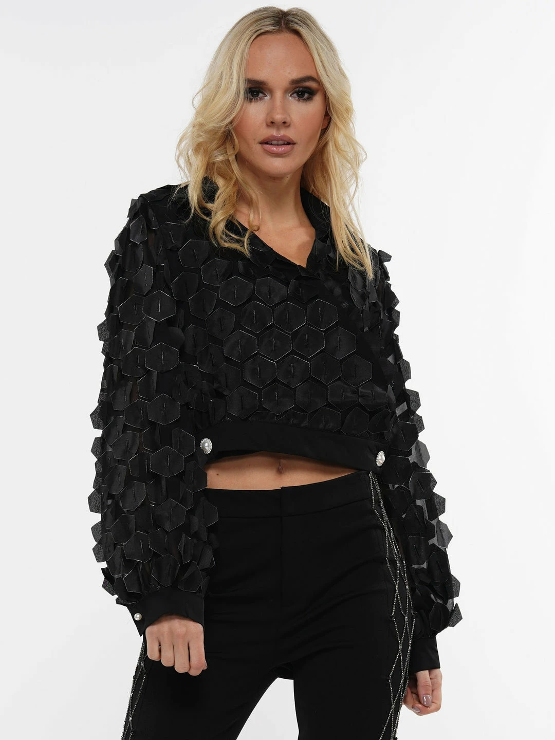 Why Dress PETAL TRIM SHORT BLOUSE TOP 12 Why Dress PETAL TRIM SHORT BLOUSE TOP