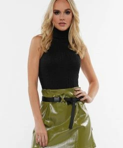 Why Dress COLD SHOULDER SLEEVELESS TURTLENECK BODYSUIT 27 Why Dress COLD SHOULDER SLEEVELESS TURTLENECK BODYSUIT