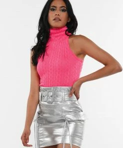 Why Dress COLD SHOULDER SLEEVELESS TURTLENECK BODYSUIT 21 Why Dress COLD SHOULDER SLEEVELESS TURTLENECK BODYSUIT