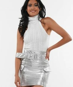 Why Dress COLD SHOULDER SLEEVELESS TURTLENECK BODYSUIT 30 Why Dress COLD SHOULDER SLEEVELESS TURTLENECK BODYSUIT