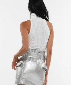 Why Dress COLD SHOULDER SLEEVELESS TURTLENECK BODYSUIT 20 Why Dress COLD SHOULDER SLEEVELESS TURTLENECK BODYSUIT