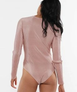 Why Dress STRIPED FABRIC CROSS FRONT BODYSUIT 19 Why Dress STRIPED FABRIC CROSS FRONT BODYSUIT